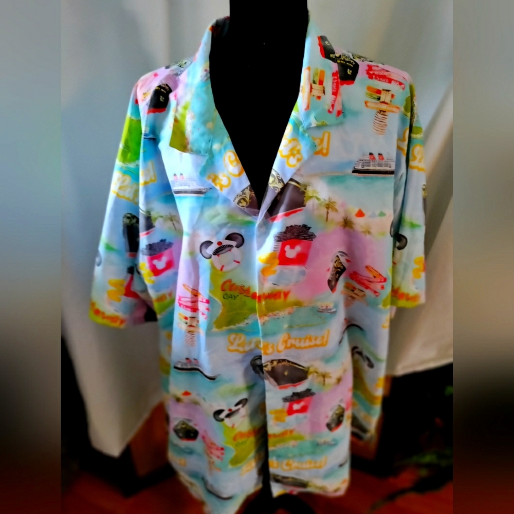 Game One Cruise Themed Castaway Cay Men's 2XL Shirt. NWOT.